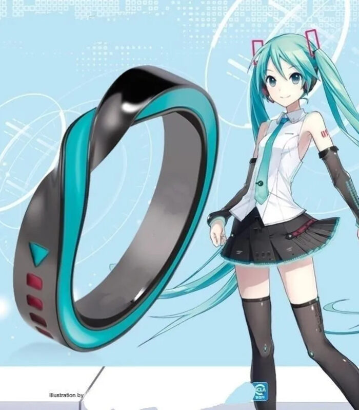Ins New Style Ring Hatsune Miku Anime Mobius Single Loop Finger Ring 925 Silver Jewelry