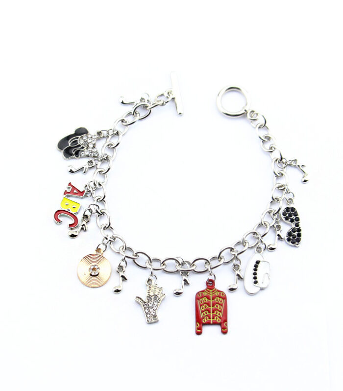 Michael Jackson Accessories Set: Bracelet, Hat, Leather Jacket, CD, Wristband