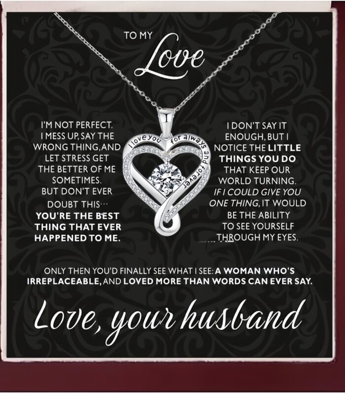 Eternal Heart Necklace for Women Personalized Heart PendantChoker Necklace Neck Chain
