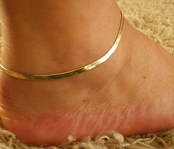Accessories Jewelry gold chain anklet, Herringbone adjustable charm anklet,ankle leg bracelet,foot jewelry