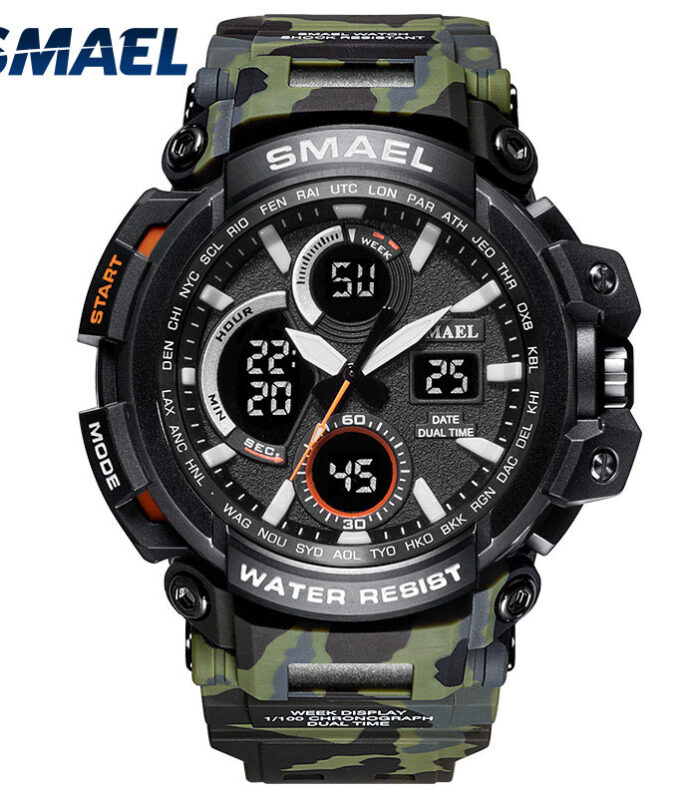 SMAEL 1708B Sport Watches Waterproof Men Watch LED Digital Watch Military Male Clock Relogio Masculino erkek kol saati Men Watch