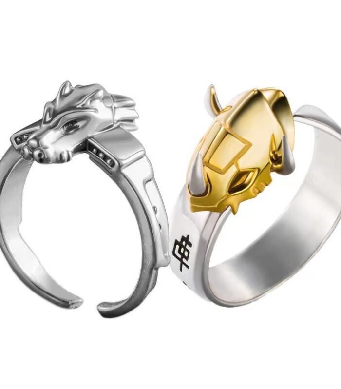 Sweet & Cool Style Digital Monster Ring Dragon Sword Metal Garurumon Anime Ring Couple Matching Rings