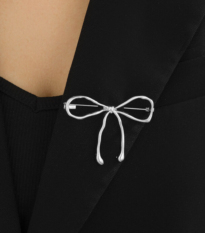 Bow brooch women's decorative brooch cross-border niche lava bow versatile pin accessory