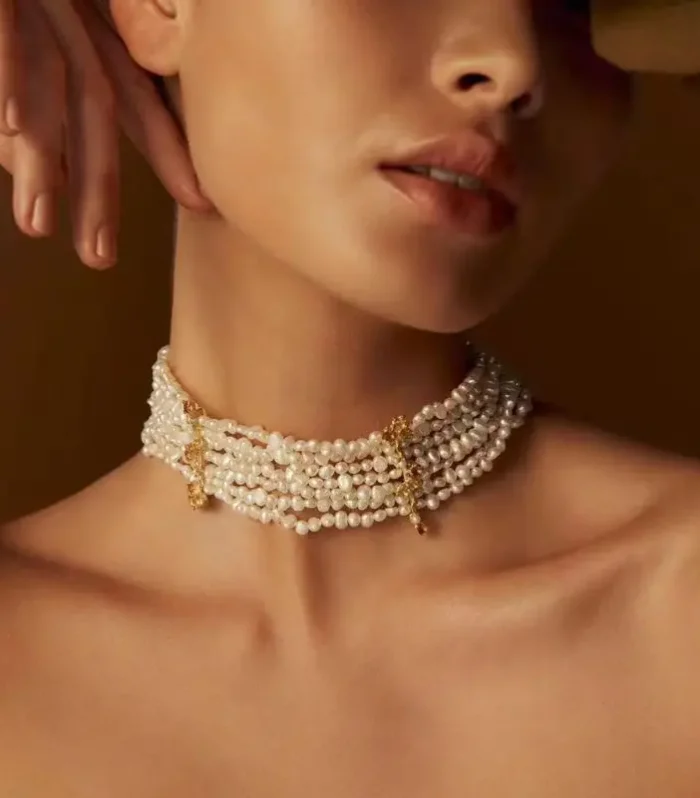 Freshwater pearl necklace for women vintage pearl choker necklace