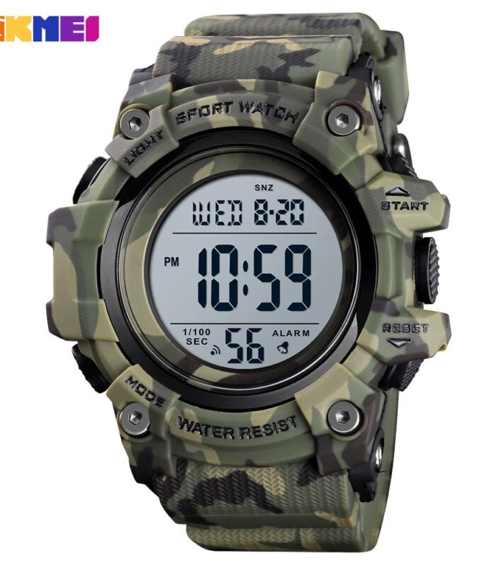 SKMEI  1552 Fashion Men Sport Watch Luxury Watches Stopwatch Countdown Digital Watch 50Bar Waterproof Military Watch Clock For Mens