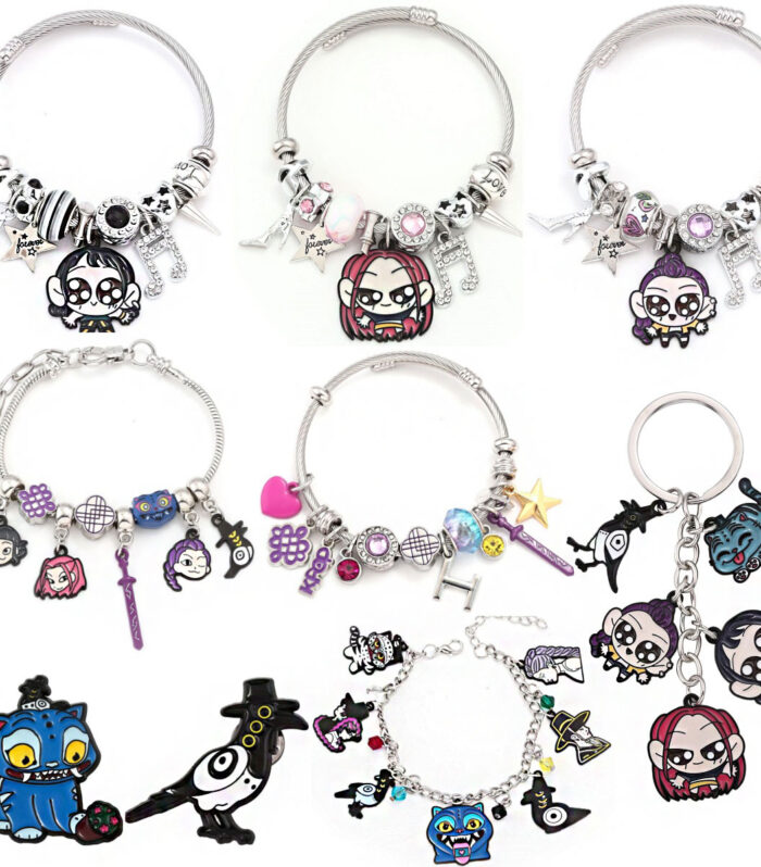 Cross-border Supply Cartoon Anime K-POP Demon Slayer Girl Group Mirai Lumizoy Character Pendant DIY Bracelet