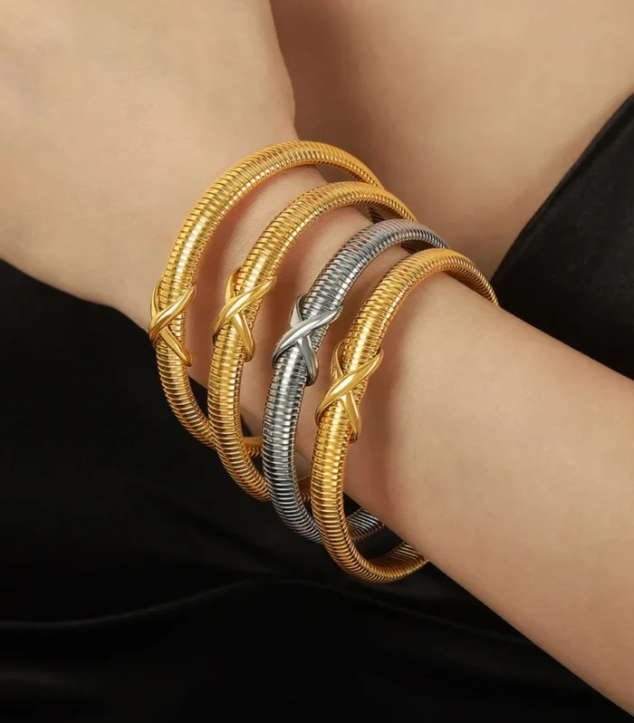 Titanium Steel Spring Shape Bracelet
