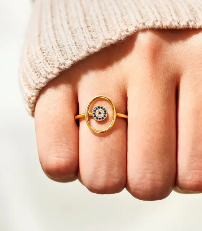 925 Sterling Silver Evil Eye Ring