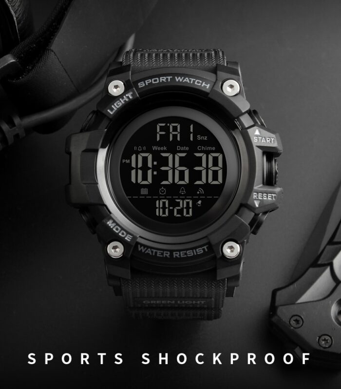 SKMEI 1384 Countdown Stopwatch Sport Watch Mens Watches Top Brand Luxury Men Wrist Watch Waterproof LED Electronic Digital Male Watch