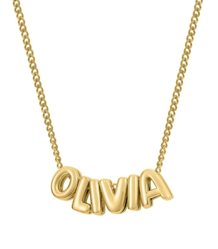 Name necklace DIY personalized design stainless steel English letter necklace