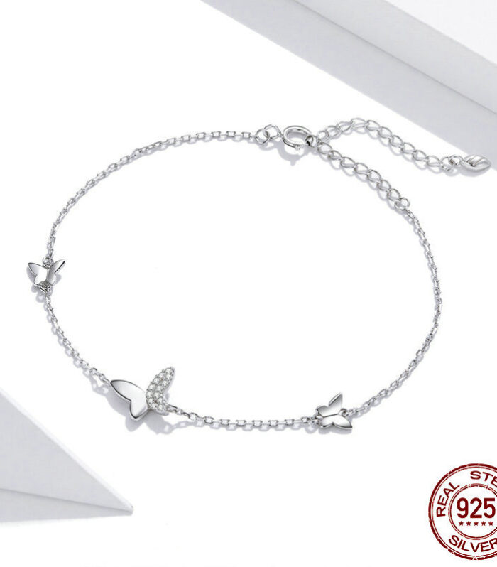 925 Silver Butterfly Dancing Bracelet for Women   ​