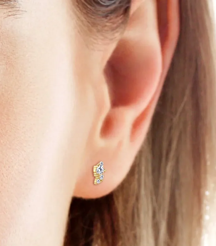 925 Sterling Silver Moissanite Stud Earrings