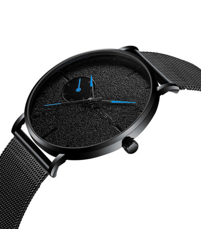 CUENA Men Fashion Sport Mesh Stainless Steel Belt Strap Watch Top Brand Luxury Quartz Watch Men Casual Watch