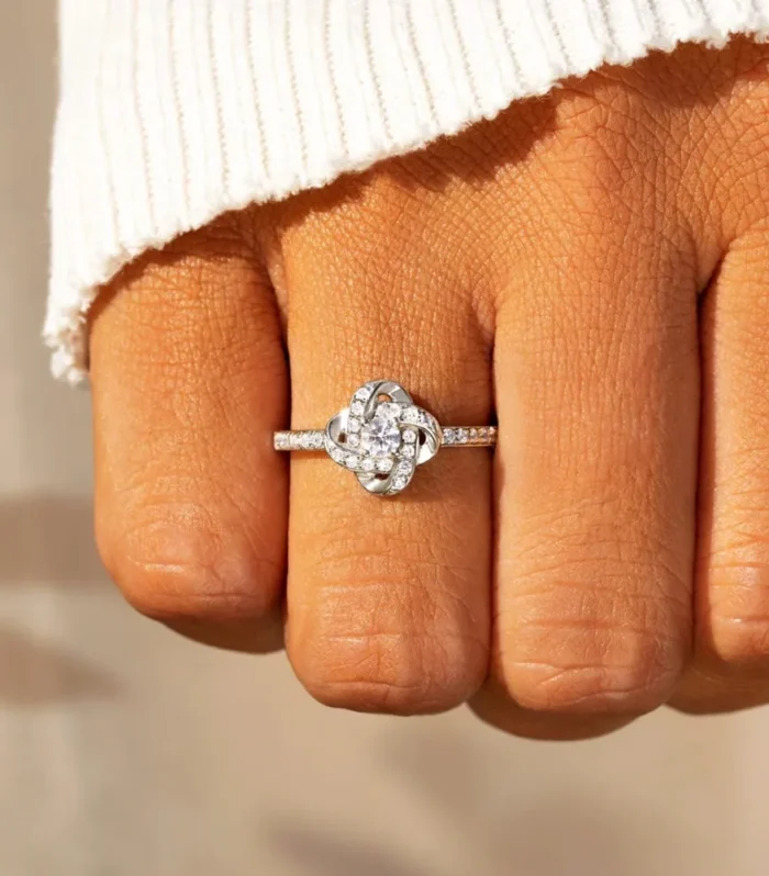 925 Sterling Silver Inlaid Zircon Ring