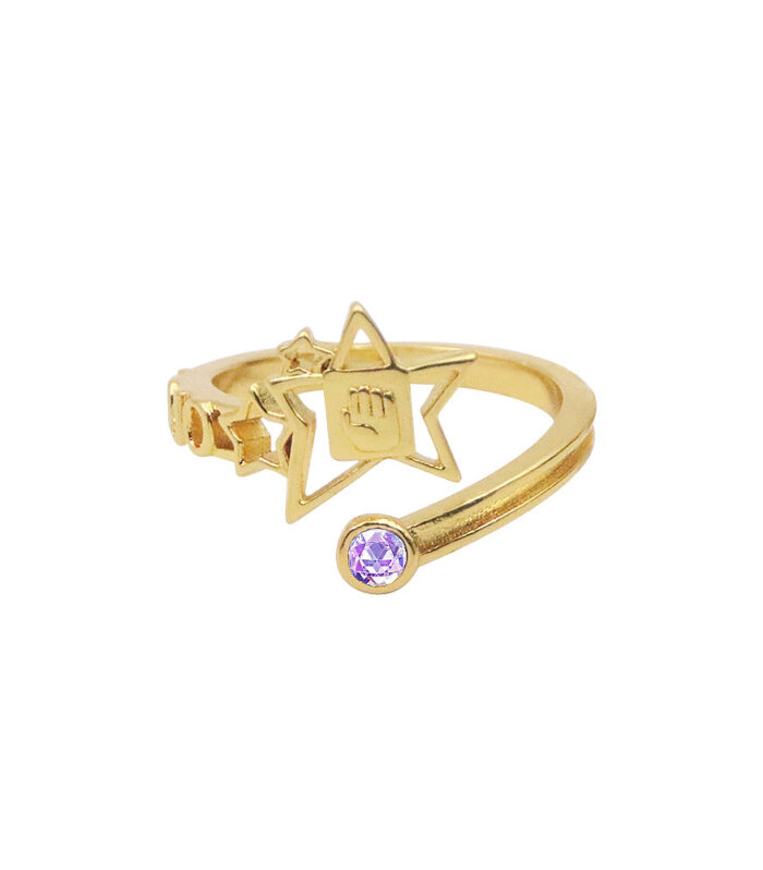 Anime JoJo's Bizarre Adventure Anime JoJo's Bizarre Adventure Josuke Higashikata Star Ring Stand Platinum Heart COS Ring