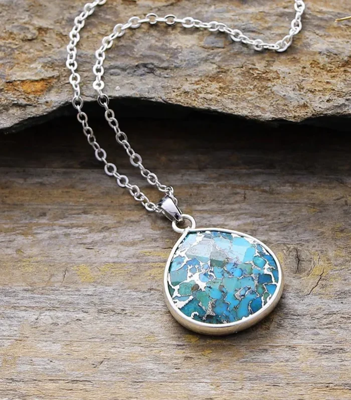 Turquoise Chain Pendant Necklace