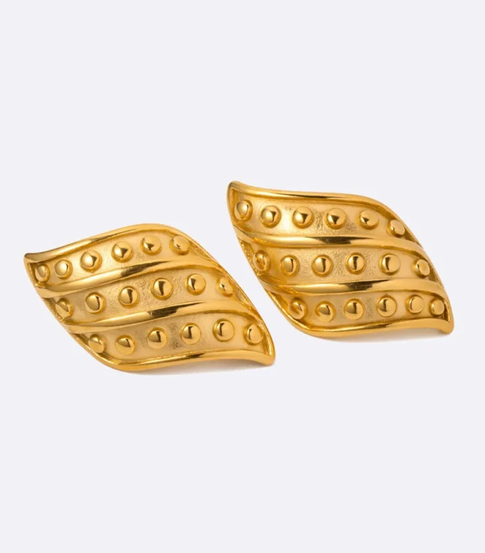 18K Gold-Plated Stainless Steel Stud Earrings
