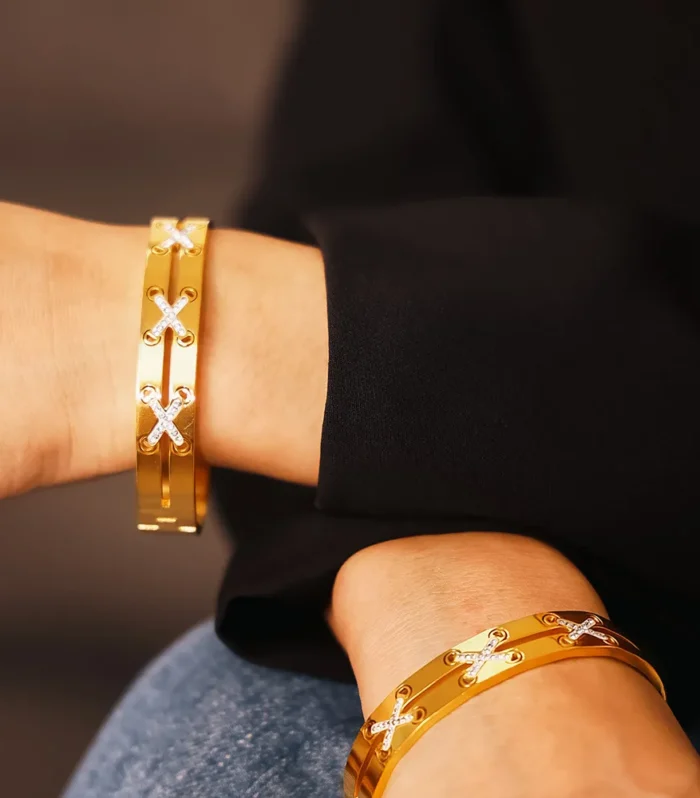 18K Gold-Plated Czech Diamond Bracelet