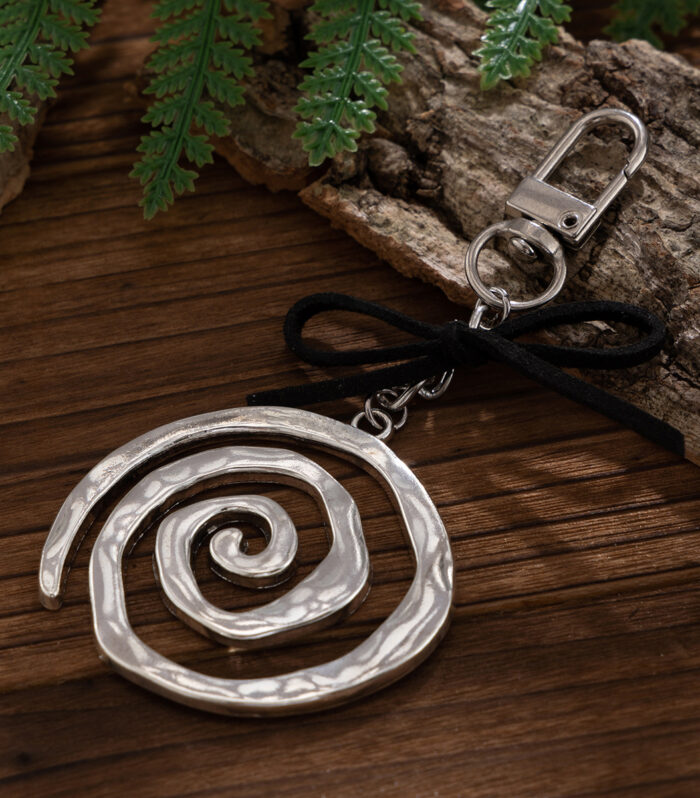Original Design Spiral Pendant Keychain Versatile Alloy Korean Velvet Pendant