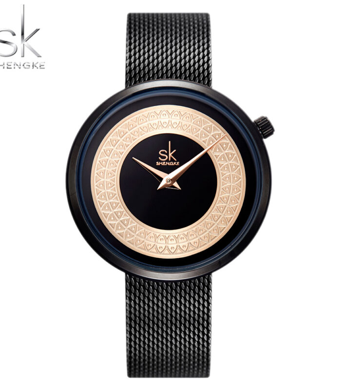 Female Watch Women Metal Mesh Fashion Clock Vintage Design Ladies Watch
