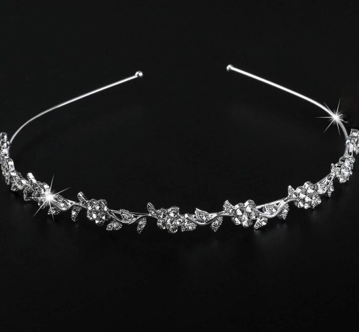 Plum blossom rhinestone bridal headband hair ornament headdress