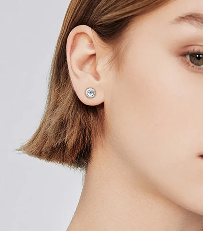 Moissanite 925 Sterling Silver Stud Earrings