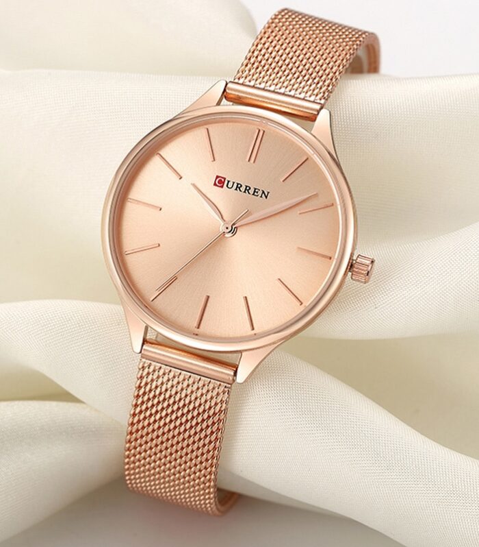 CURREN Women Watches Luxury Wrist watch Clock for Women Milanese Steel Lady Rose Gold Ladies Watch