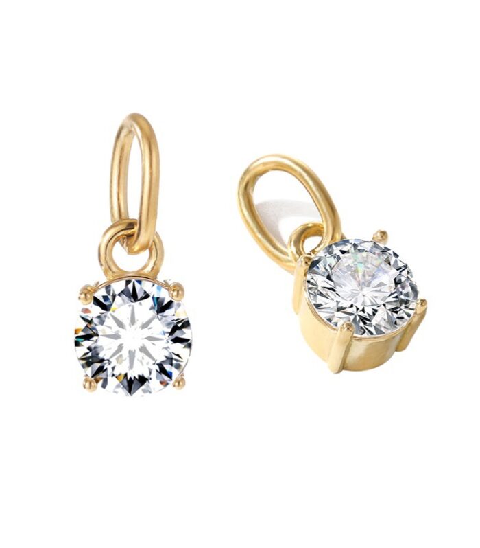 Jewelry Accessories Stainless Steel Necklace Round Zircon Necklace Stainless Steel Pendant Components