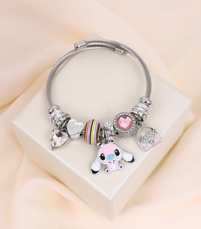 Panja Stylized Bracelet Adjustable Open Design Simple Minimalist Cute Stainless Steel Bangle for Women