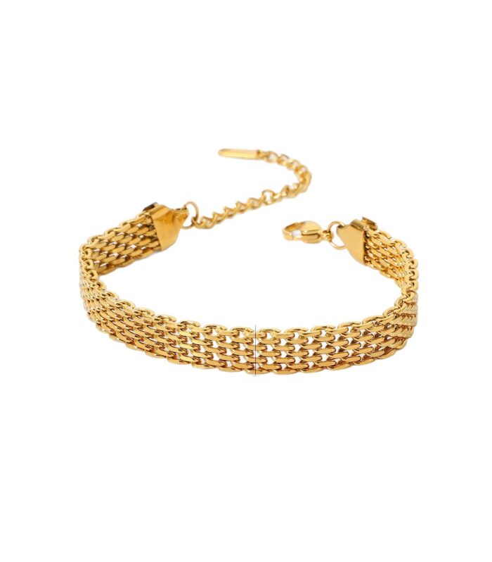 Stainless steel woven bracelet made of titanium steel