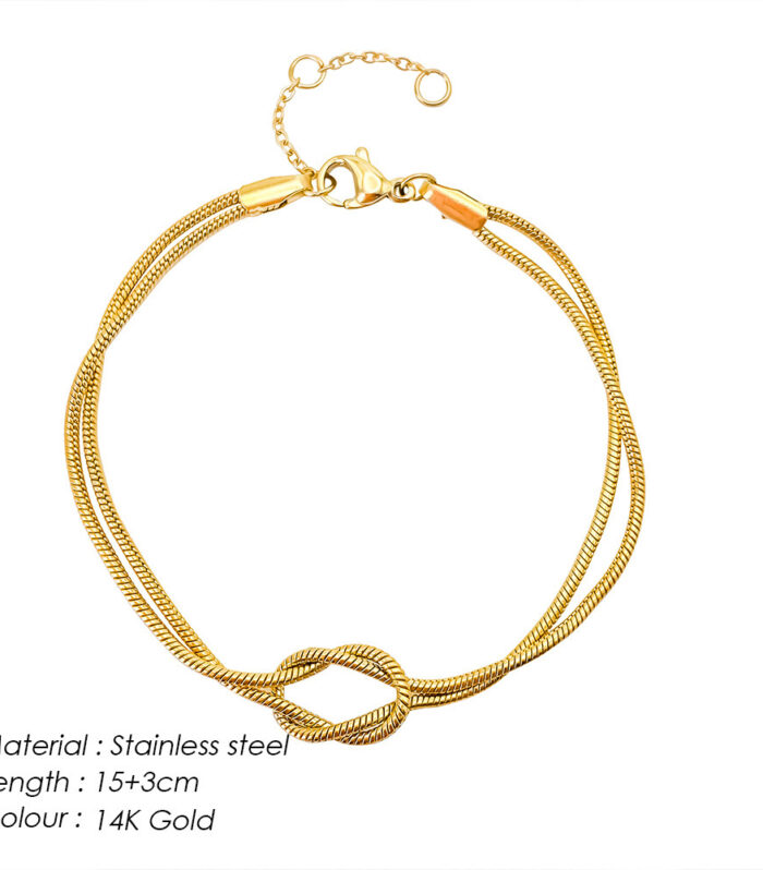 Knot snake bone bracelet