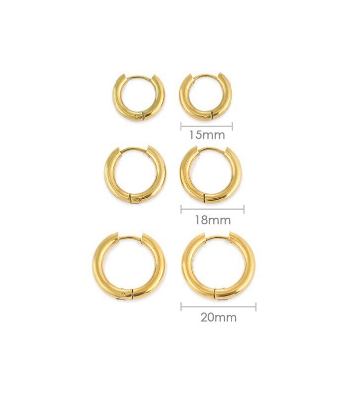 Stainless steel circle earrings