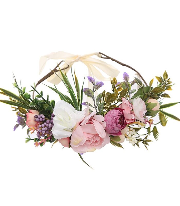 Bridal hair crown bridesmaid wreath accessory headflower