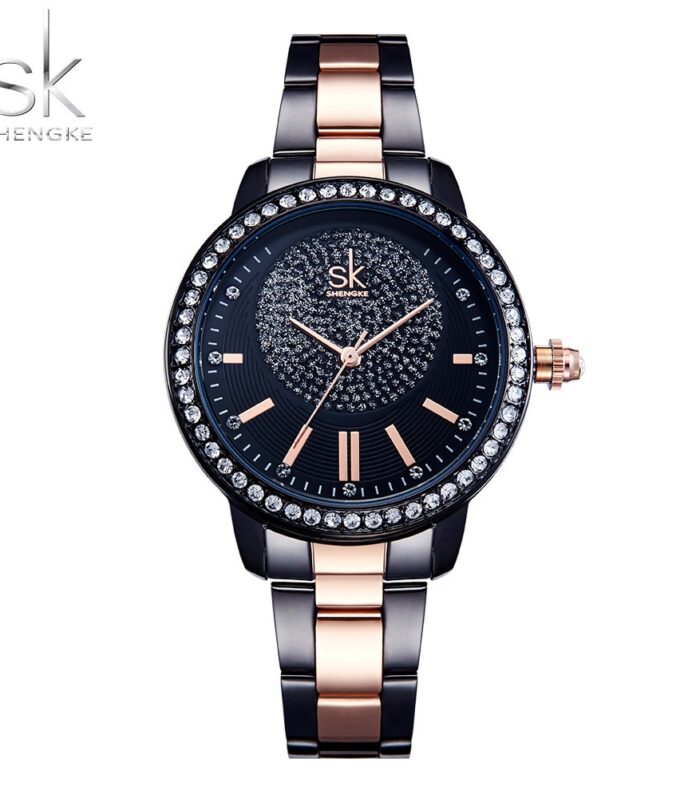 Rose Gold Watch Women Quartz Watches Ladies Top Brand Crystal Luxury Female Wrist Watch