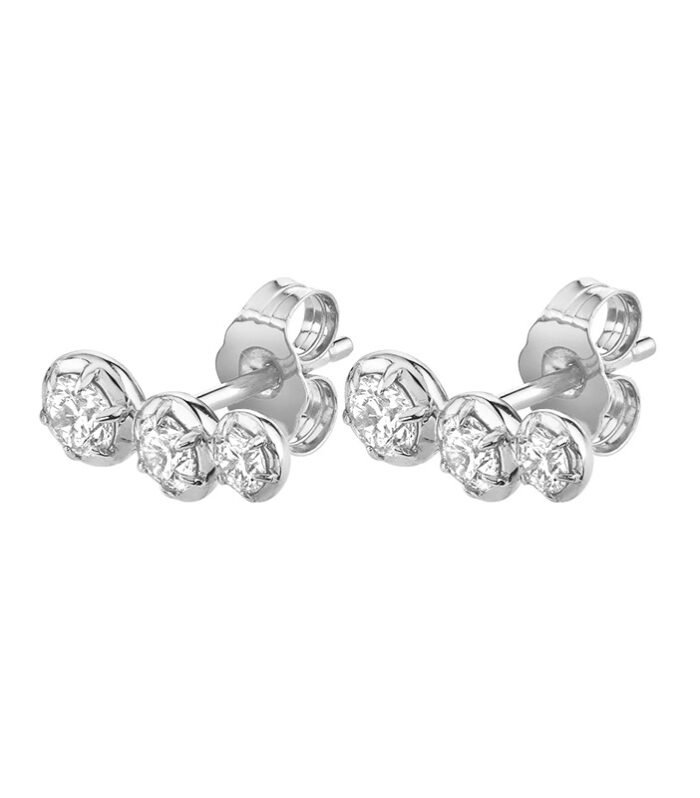 White zircon earrings