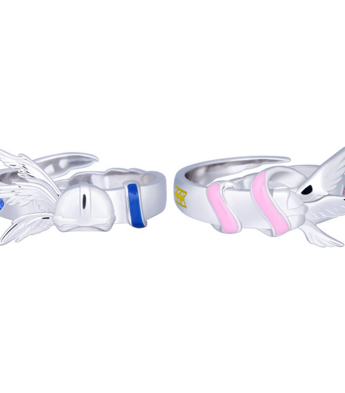 Anime Digimon Angewomon and Angemon Ring Couple Jewelry Anime